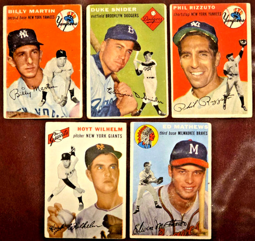 1954 topps hof lot snider - 1954,